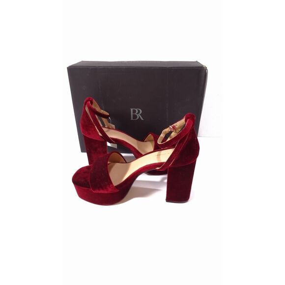 Banana Republic Women's Velvet Platform Dress Heel Pumps Sz 6 NWT 175 IRRG - Picture 4 of 16